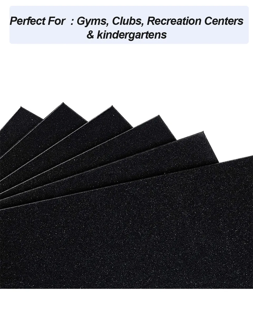 1441 Fitness Heavy Duty Gym Tile Black 20 mm - 100 x 100 CM | Rubber Flooring