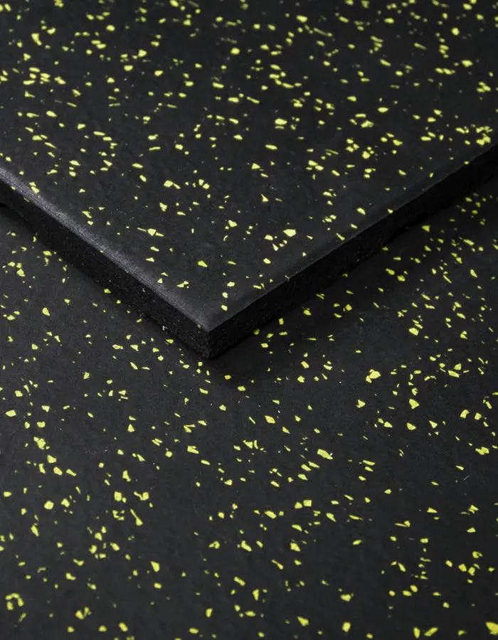 1441 Fitness Speckled Yellow Gym Flooring 100 x 100 (cm) - 20 mm Thickness