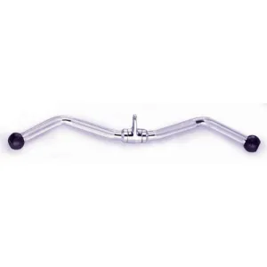28" Solid Steel Cable Attach Curl Bar with Rubber Ball End