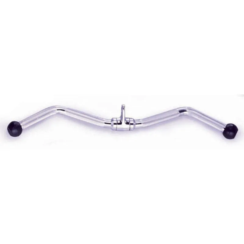 28" Solid Steel Cable Attach Curl Bar with Rubber Ball End