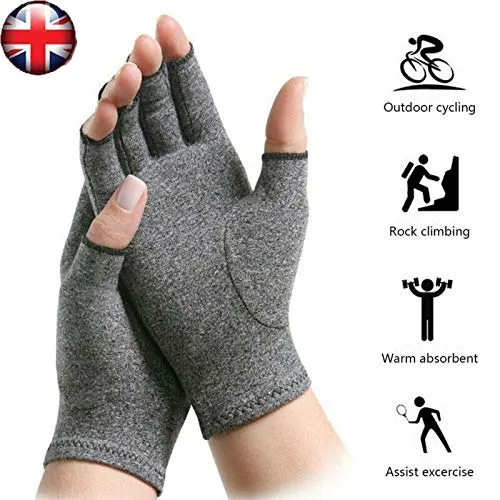 2X Anti-Arthritis Gloves Hand Compression Gloves Support Pain Relief Arthritis Finger Relieve Carpal Tunnel Ache(Small) Small
