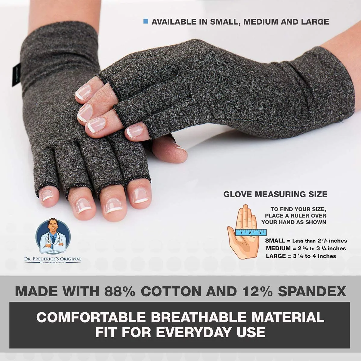 2X Anti-Arthritis Gloves Hand Compression Gloves Support Pain Relief Arthritis Finger Relieve Carpal Tunnel Ache(Small) Small