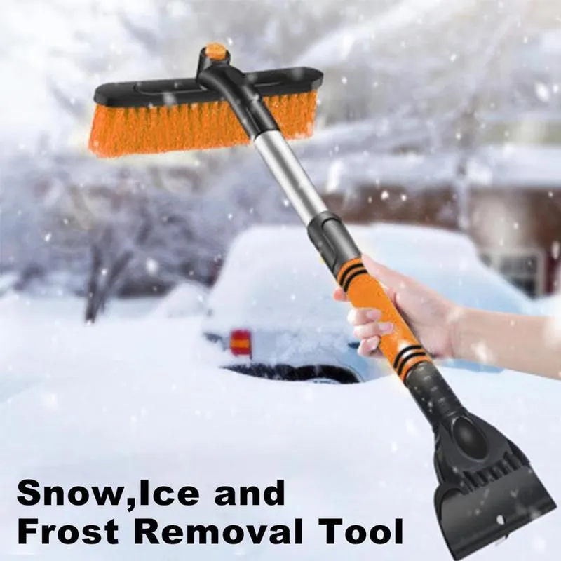 3-in-1 Car Cleaning Tool Snow Shovel Ice Scraper and Extendable Brush | Brodtica.com