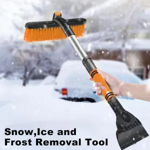 3-in-1 Car Cleaning Tool Snow Shovel Ice Scraper and Extendable Brush | Brodtica.com