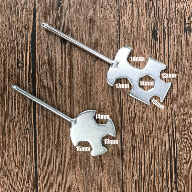 3pcs Multifunctional Punching Open End Wrench Cross Screwdriver Wrench Treadmill Fitness Equipment Reparing Tools, Specification:Round