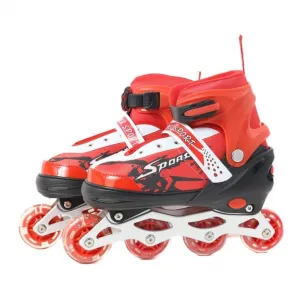 4-wheel Cartoon Children Adult Kids Roller Skate Shoes |Red