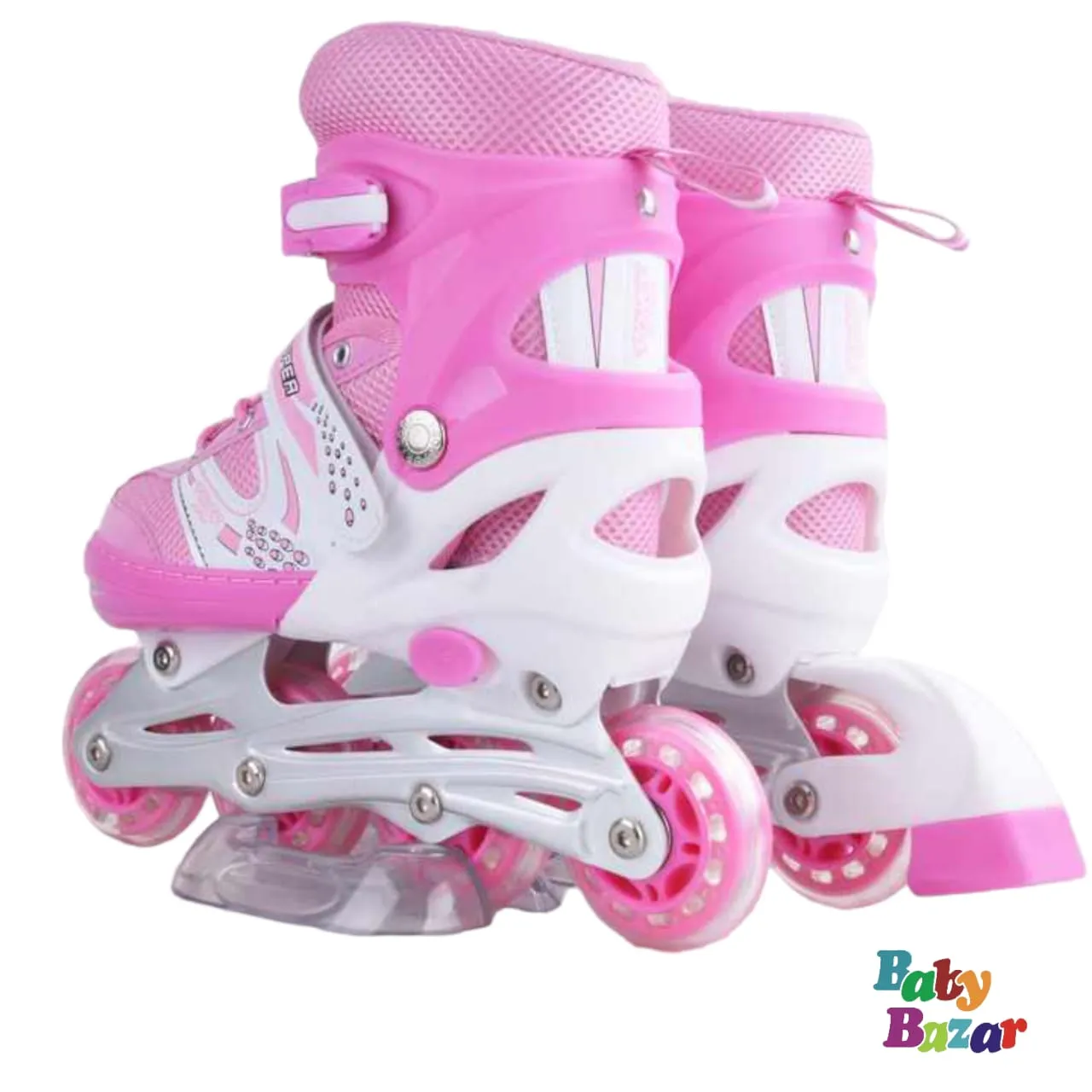 4-wheel Children Adult Kids Roller Skate Shoes |Pink
