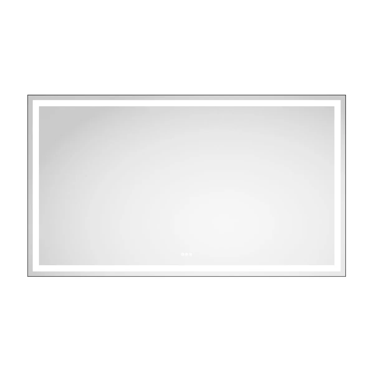 84in. W x 48in. H Oversized Rectangular Black Framed LED Mirror Anti-Fog Dimmable Wall Mount Bathroom Vanity Mirror  HD Wall Mirror Kit For Gym And Dance Studio 48X 84Inches With Safety Ba
