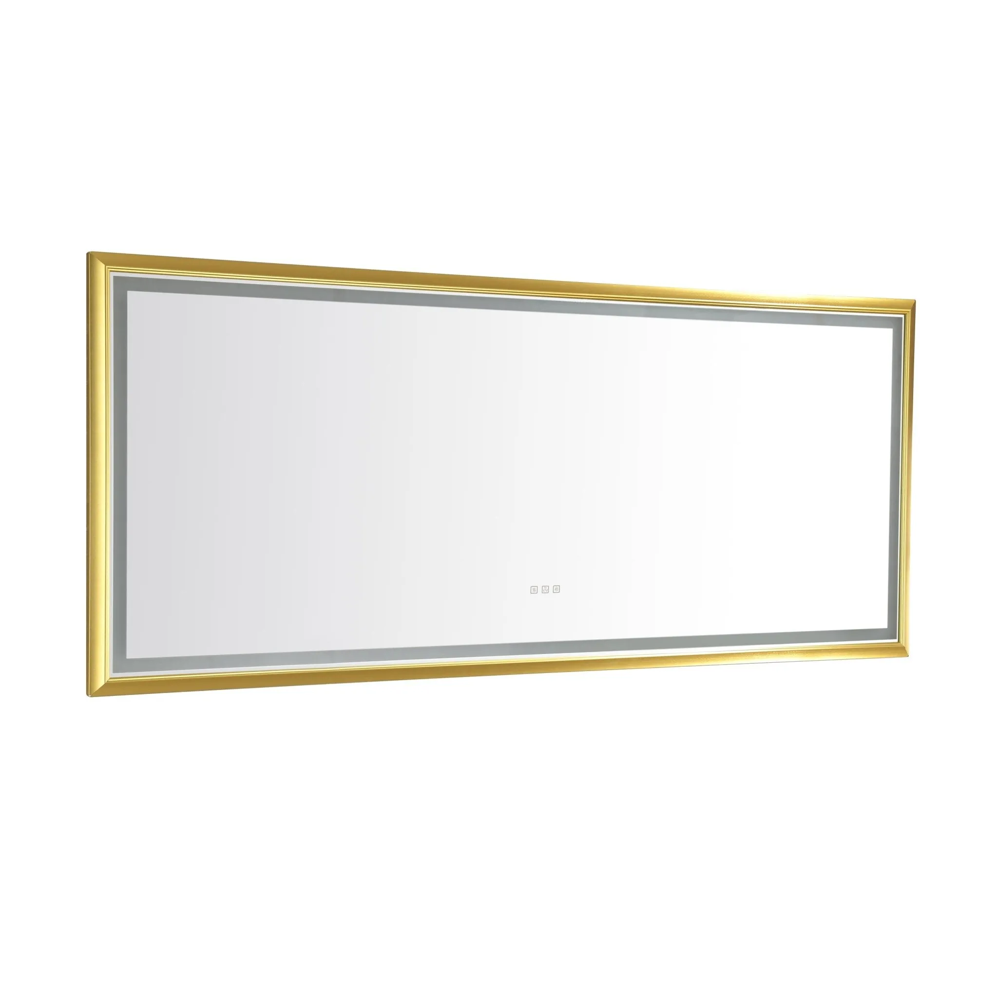 84in. W x 48in. H Oversized Rectangular Black Framed LED Mirror Anti-Fog Dimmable Wall Mount Bathroom Vanity Mirror  HD Wall Mirror Kit For Gym And Dance Studio 48X84Inches With Safety Ba