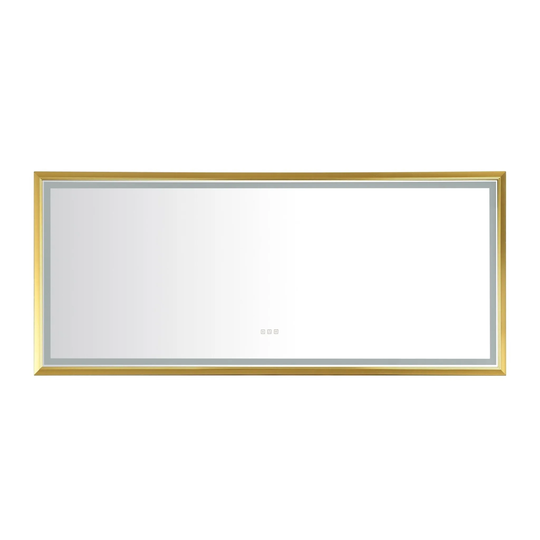 84in. W x 48in. H Oversized Rectangular Black Framed LED Mirror Anti-Fog Dimmable Wall Mount Bathroom Vanity Mirror  HD Wall Mirror Kit For Gym And Dance Studio 48X84Inches With Safety Ba