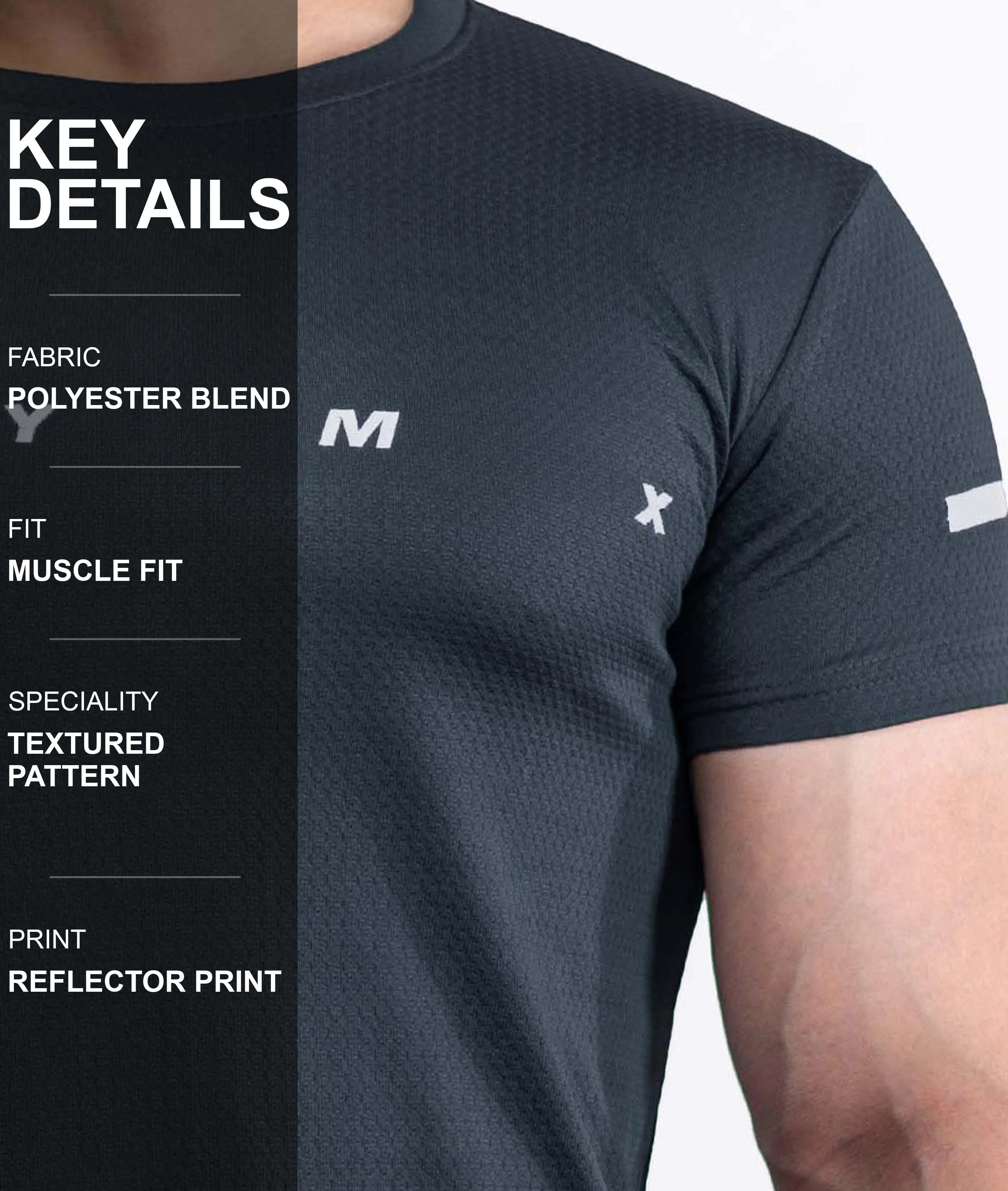 Ace GymX Tees: Mystique Grey