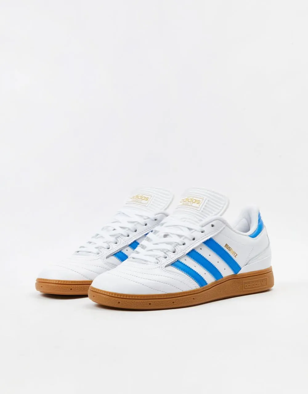 adidas Busenitz Pro Skate Shoes - White/Bluebird/Gold Metallic