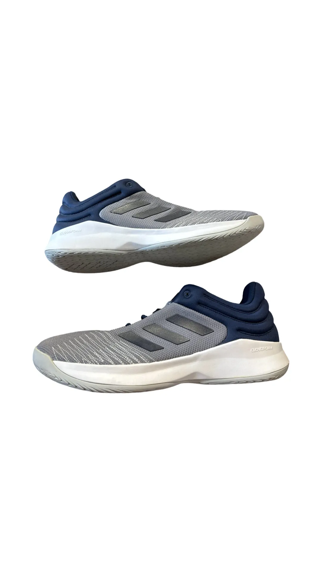 ADIDAS PRO SPARK SNEAKERS IN GRAY/NAVY SIZE 13