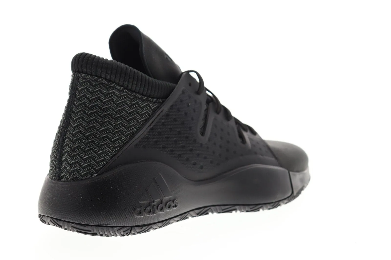 Adidas Pro Vision BB9303 Mens Black Canvas Mid Top Athletic Gym Basketball Shoes