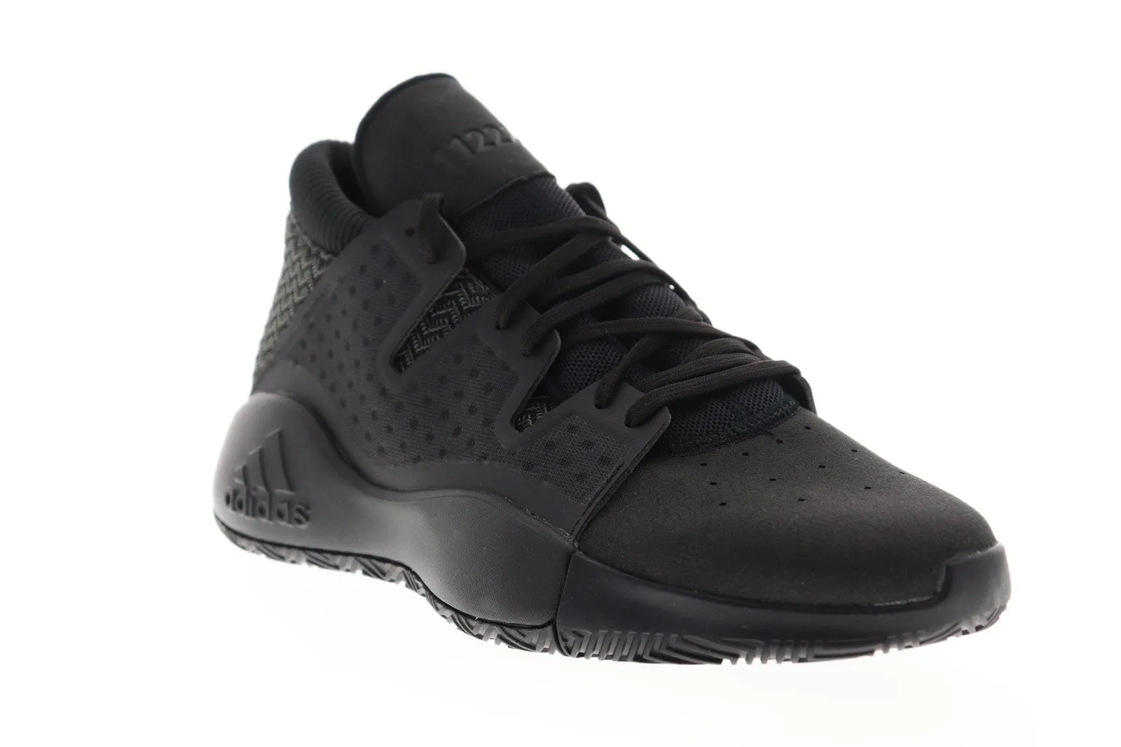 Adidas Pro Vision BB9303 Mens Black Canvas Mid Top Athletic Gym Basketball Shoes