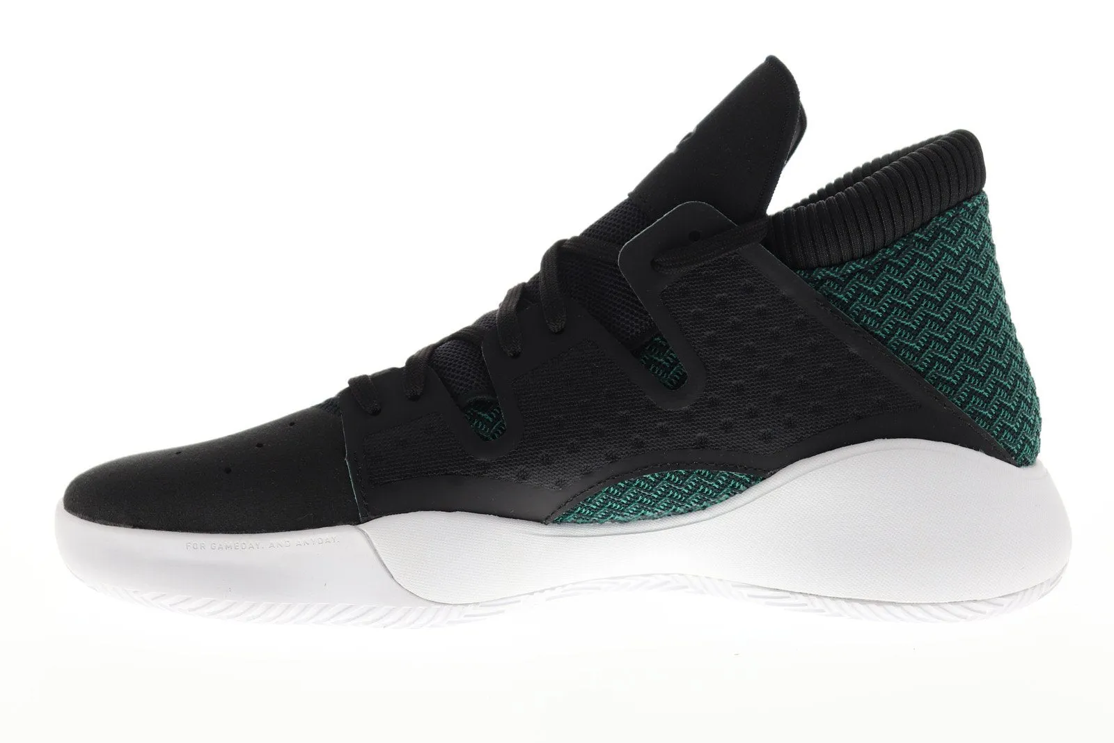 Adidas Pro Vision D96946 Mens Black Canvas Mid Top Athletic Gym Basketball Shoes