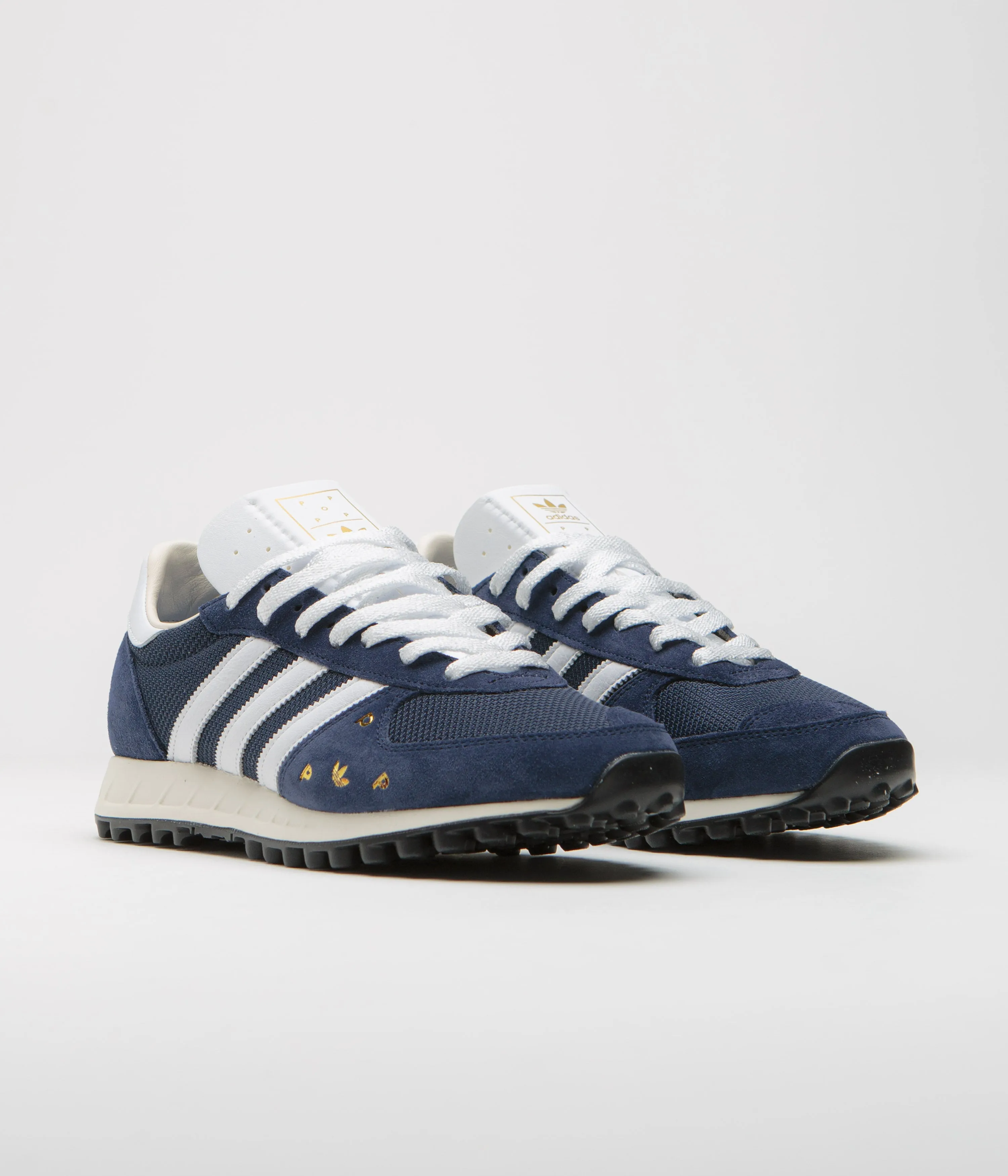 Adidas x Pop Trading Company TRX Shoes - Collegiate Navy / FTWR White / Chalk White