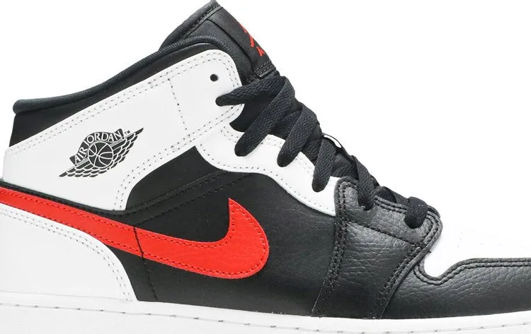 Air Jordan 1 Mid GS Chile Red, black