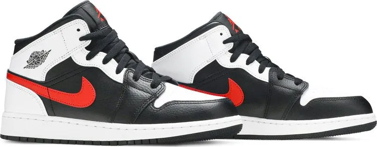Air Jordan 1 Mid GS Chile Red, black