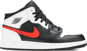 Air Jordan 1 Mid GS Chile Red, black