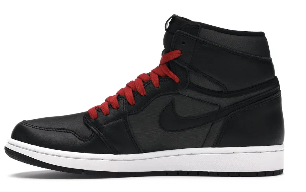 Air Jordan 1 Retro High Black Satin Gym Red