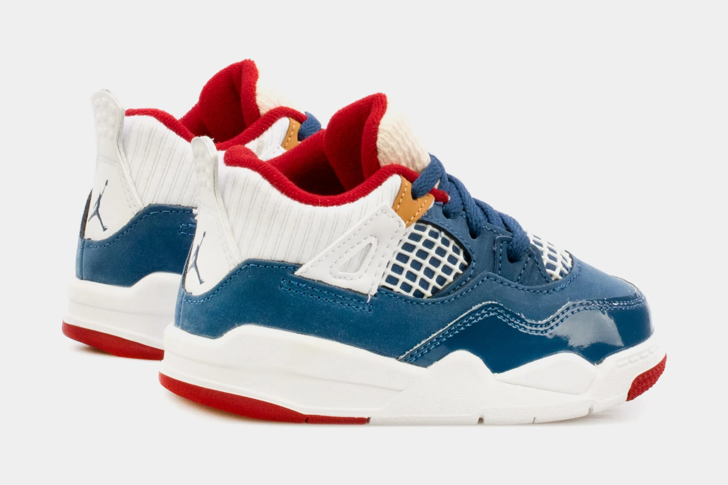 Air Jordan 4 Retro Messy Room Infant Toddler Lifestyle Shoes (Blue/White)