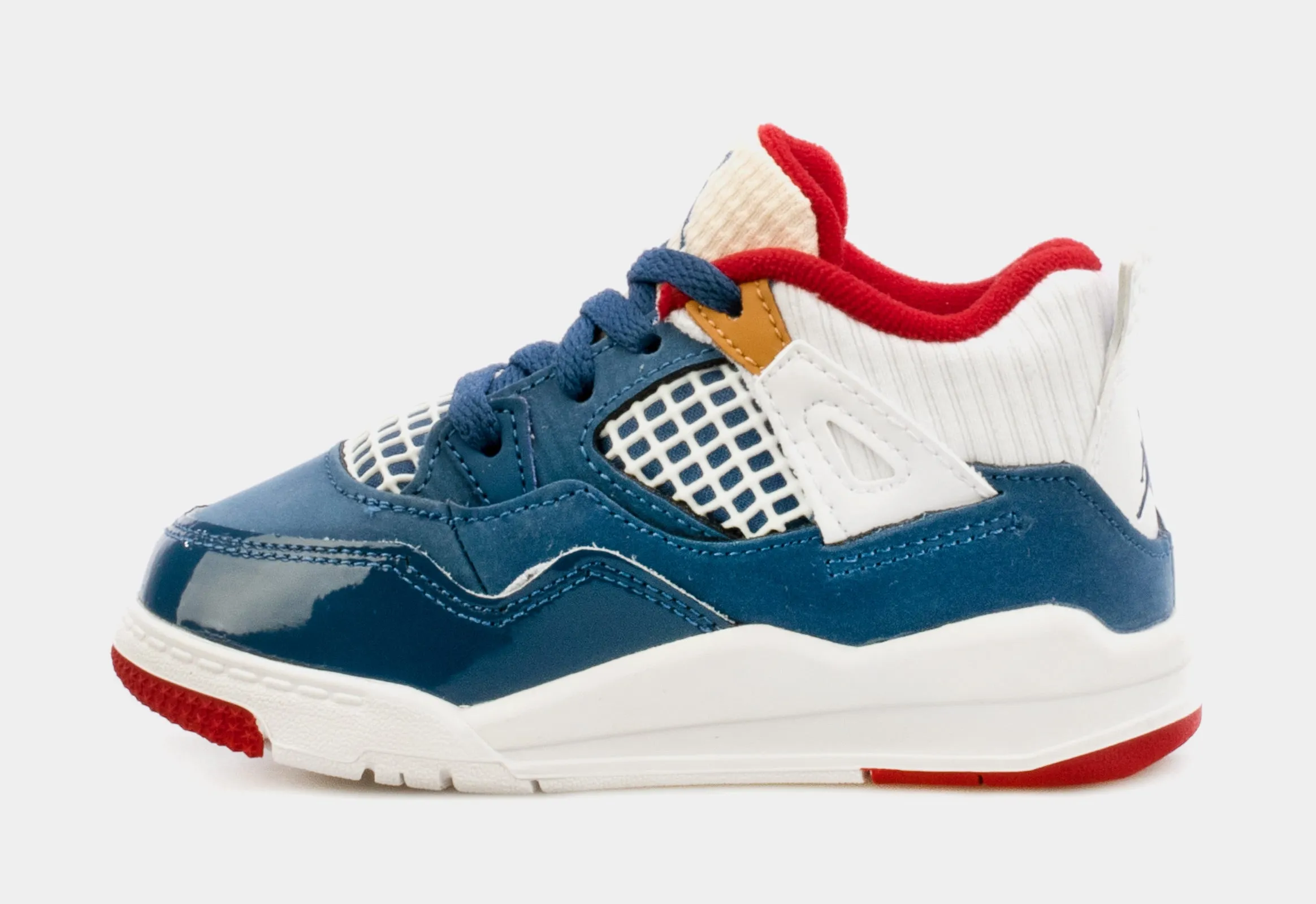 Air Jordan 4 Retro Messy Room Infant Toddler Lifestyle Shoes (Blue/White)