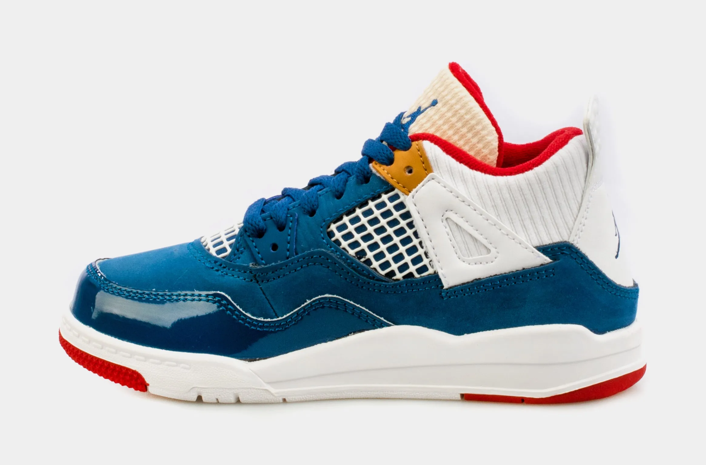 Air Jordan 4 Retro Messy Room Preschool Lifestyle Shoes (Blue/White)
