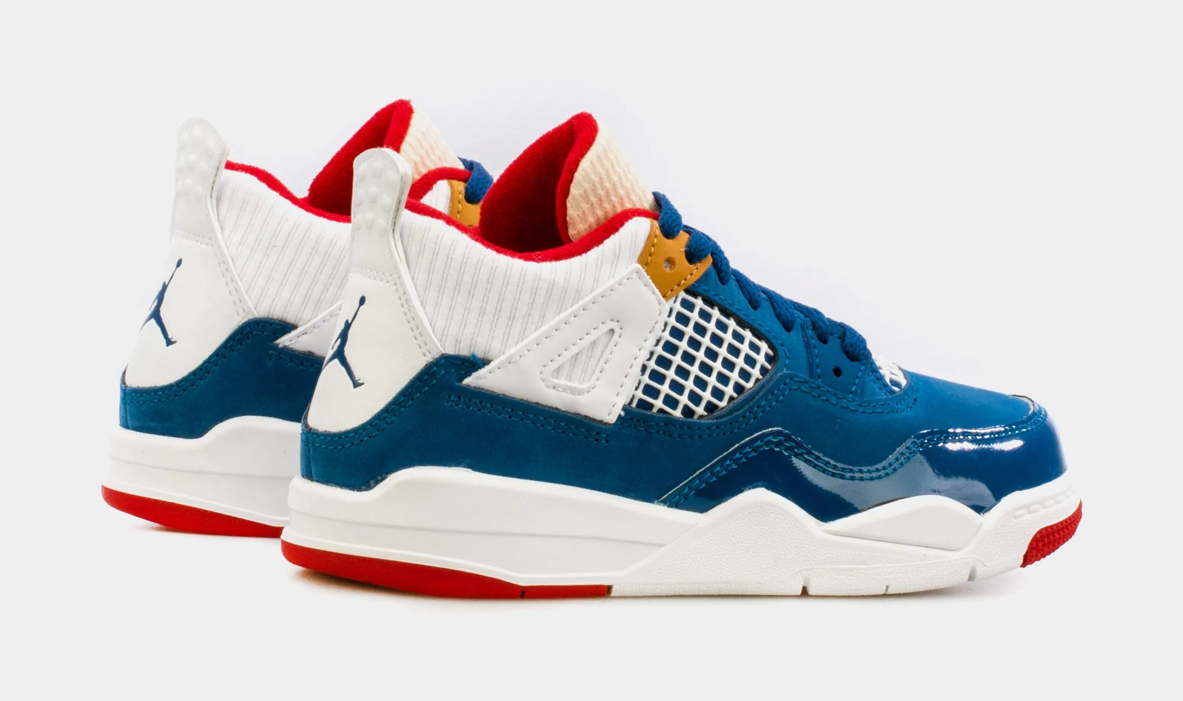 Air Jordan 4 Retro Messy Room Preschool Lifestyle Shoes (Blue/White)