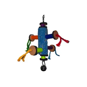 Akwa Calci Grit Gym Wood & Bell Bird Toy