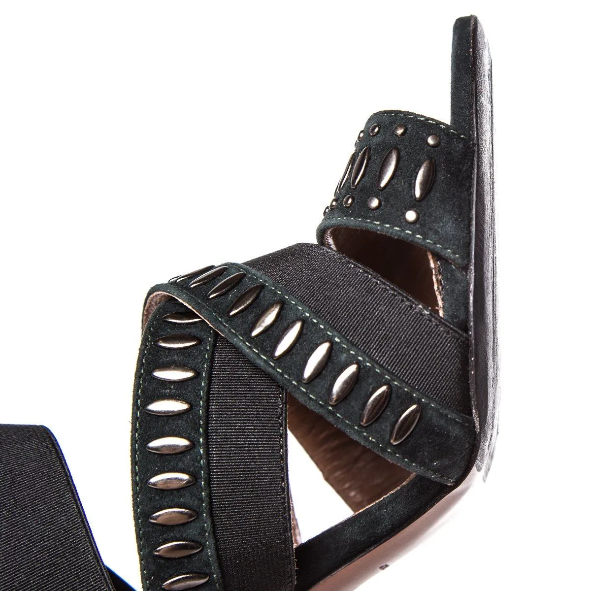 Alaïa Forest Green Suede Sandals SZ 35