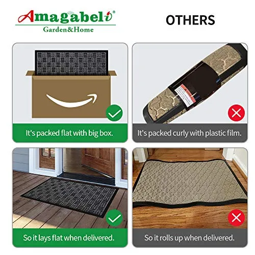 Amagabeli Large Outdoor Door Mats 36" x 24" for Front Door Entrance Outside BG213