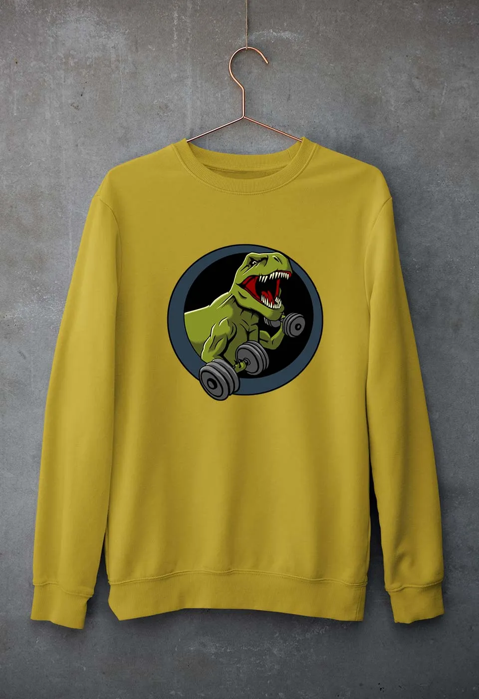 Angry T-Rex Gym Unisex Sweatshirt for Men/Women