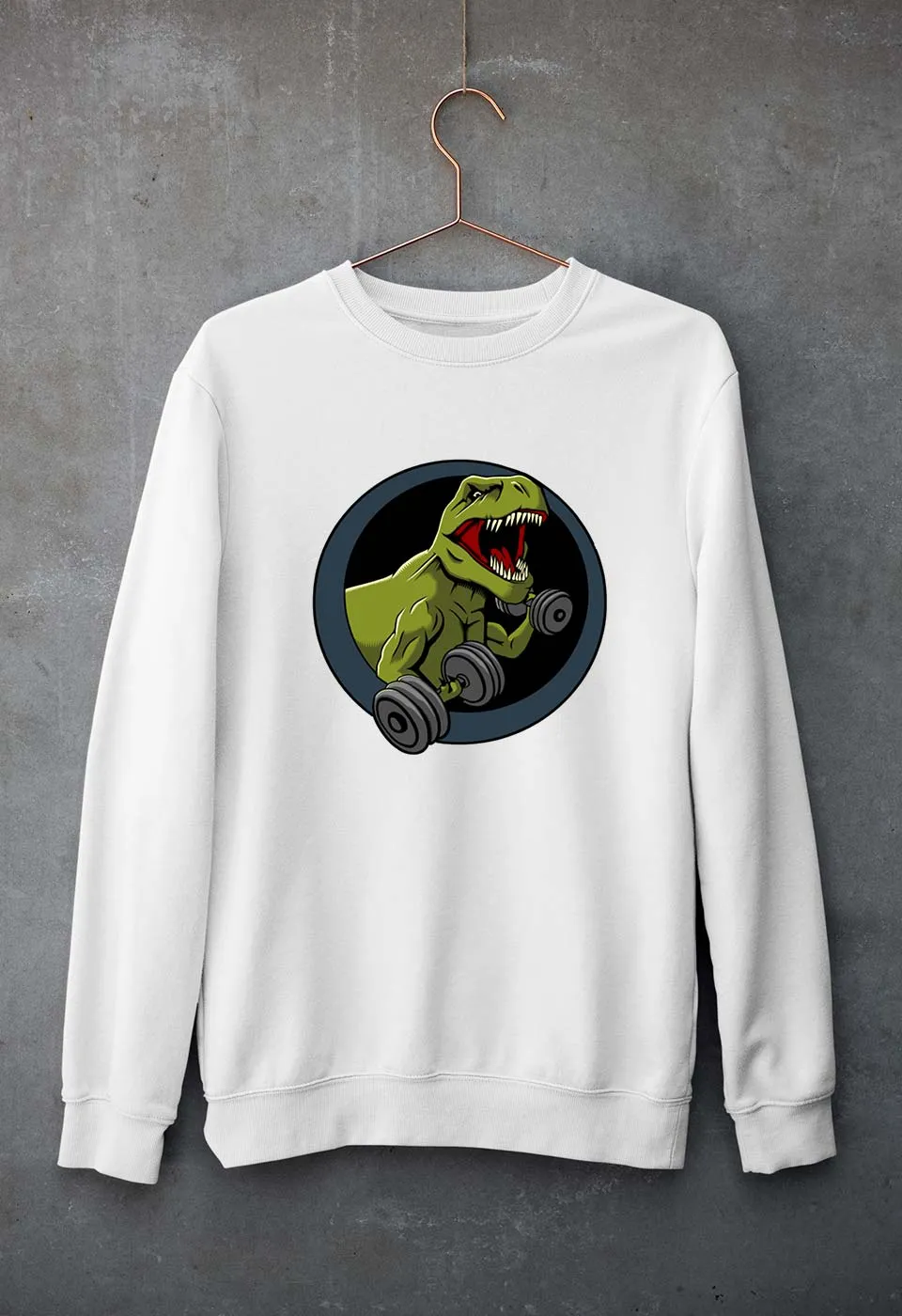 Angry T-Rex Gym Unisex Sweatshirt for Men/Women