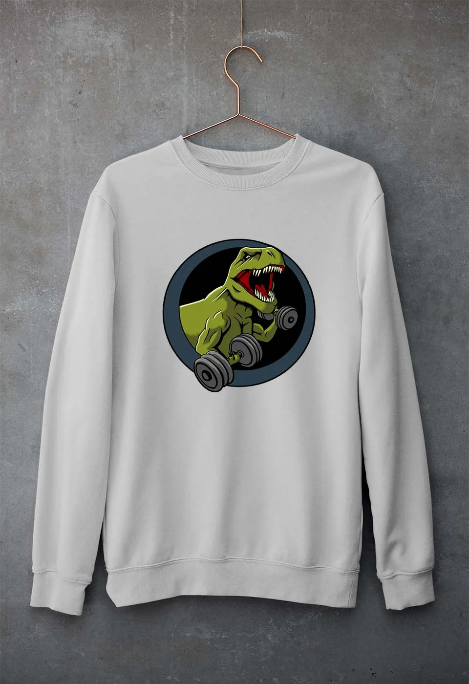 Angry T-Rex Gym Unisex Sweatshirt for Men/Women