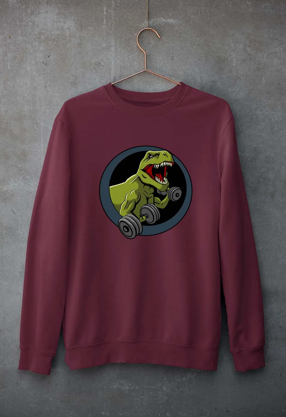 Angry T-Rex Gym Unisex Sweatshirt for Men/Women
