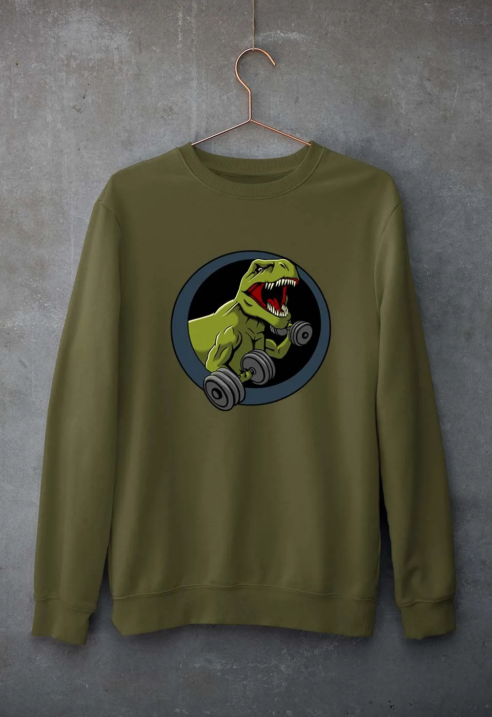 Angry T-Rex Gym Unisex Sweatshirt for Men/Women