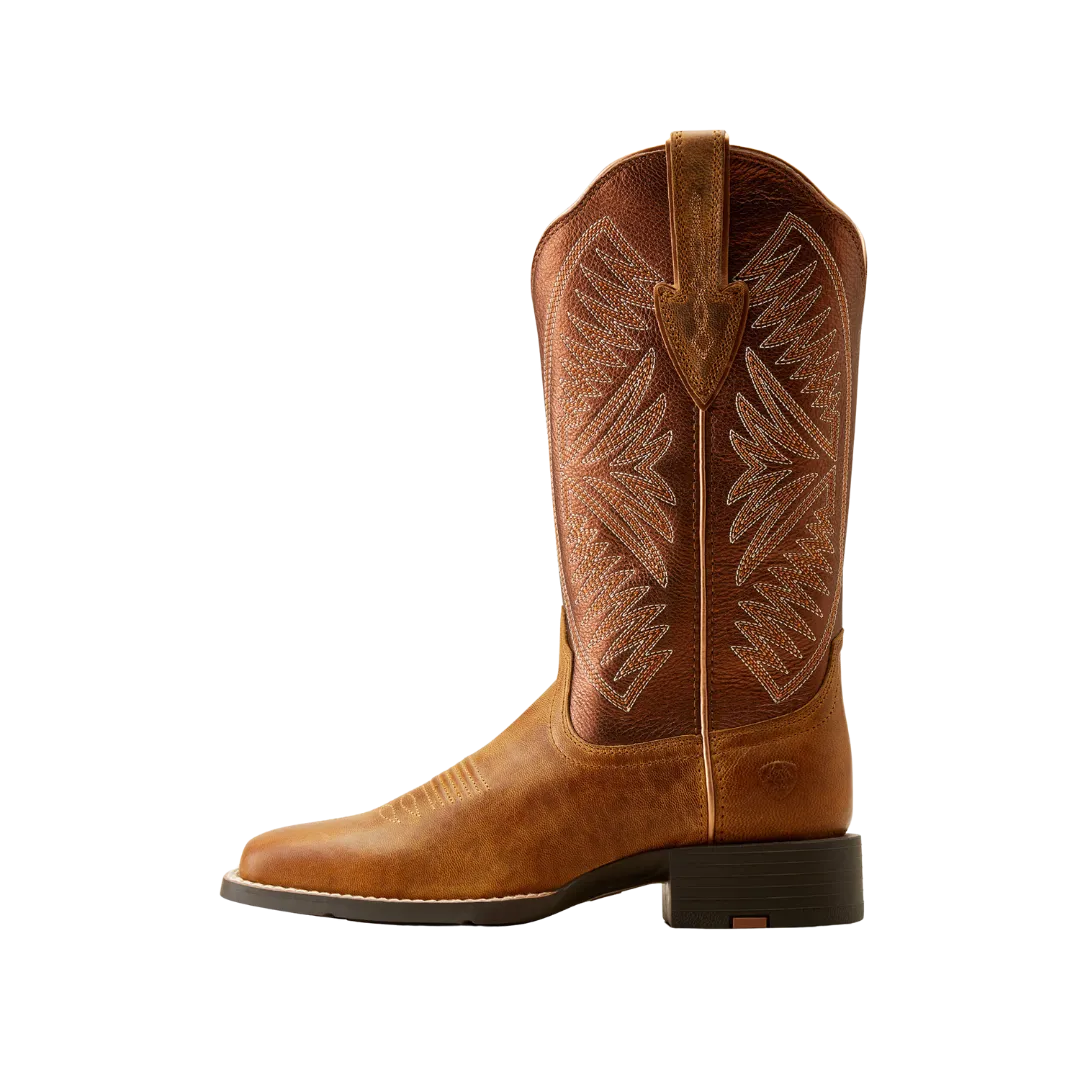 Ariat Women's Round Up Ruidoso Western Pearliburnished Chestnut Boots