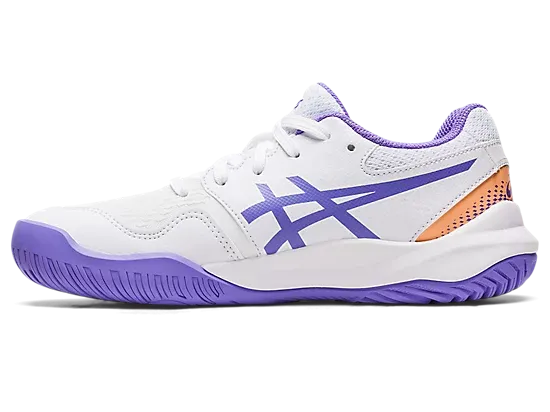 Asics Kids's GEL-RESOLUTION 9 GS Tennis Shoes in White/Amethyst