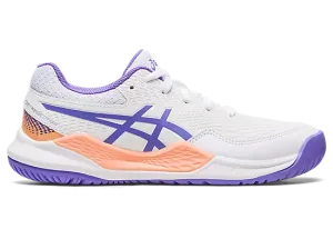 Asics Kids's GEL-RESOLUTION 9 GS Tennis Shoes in White/Amethyst
