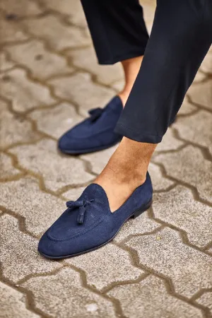 Aspen Suede Navy Blue Loafers