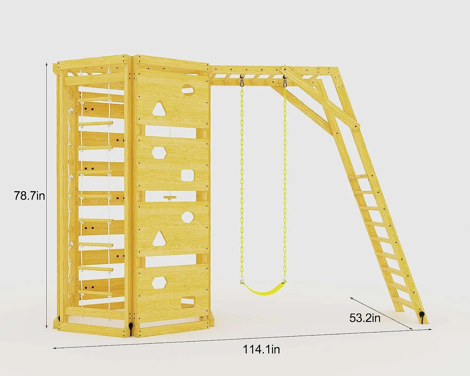 Avenlur Hawthorn - Outdoor Climber with Monkey Bars, Swing, and Octagon Climber Playset