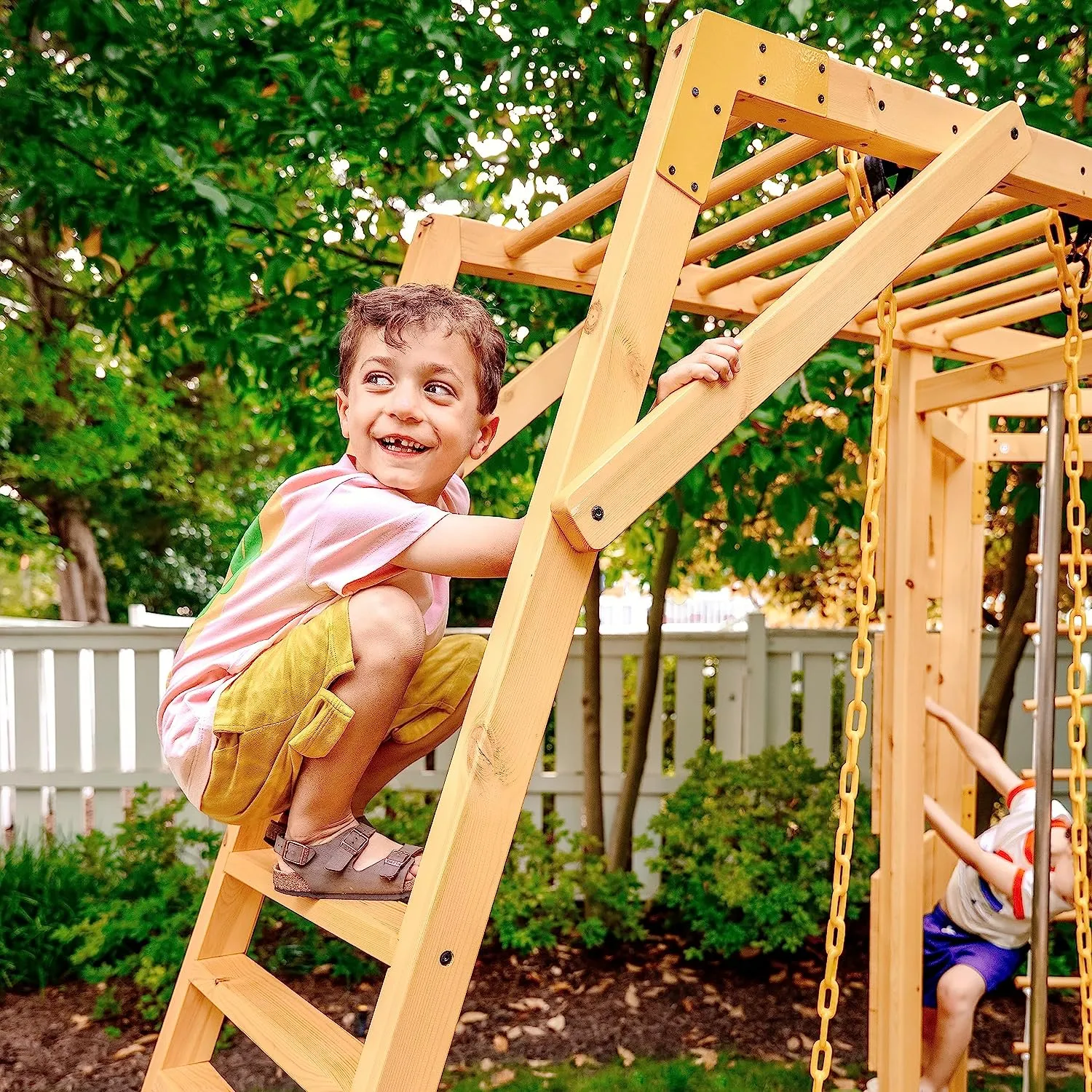 Avenlur Hawthorn - Outdoor Climber with Monkey Bars, Swing, and Octagon Climber Playset
