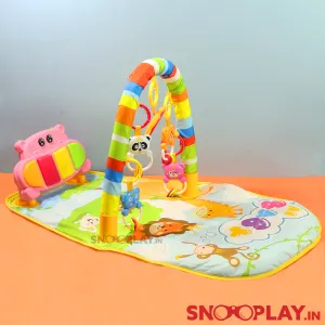 Baby Activity Play Mat (Piano Musical Mat with Kick & Play Activity) & Overhead Rattle Toys