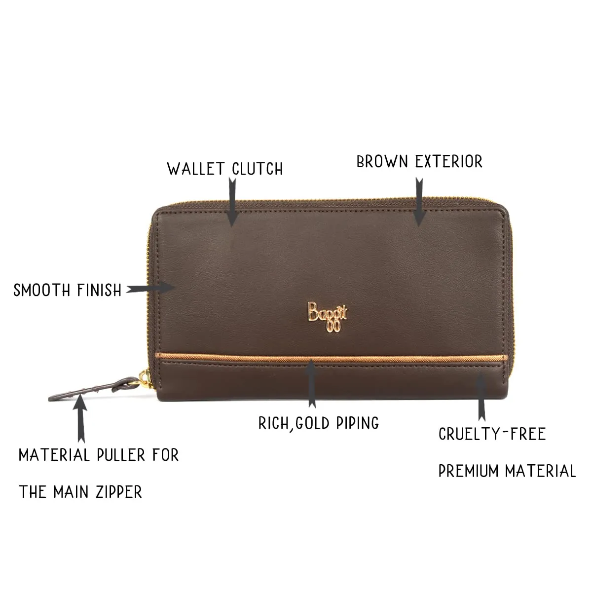 Baggit Women's Wallet - Extra Large (Brown)