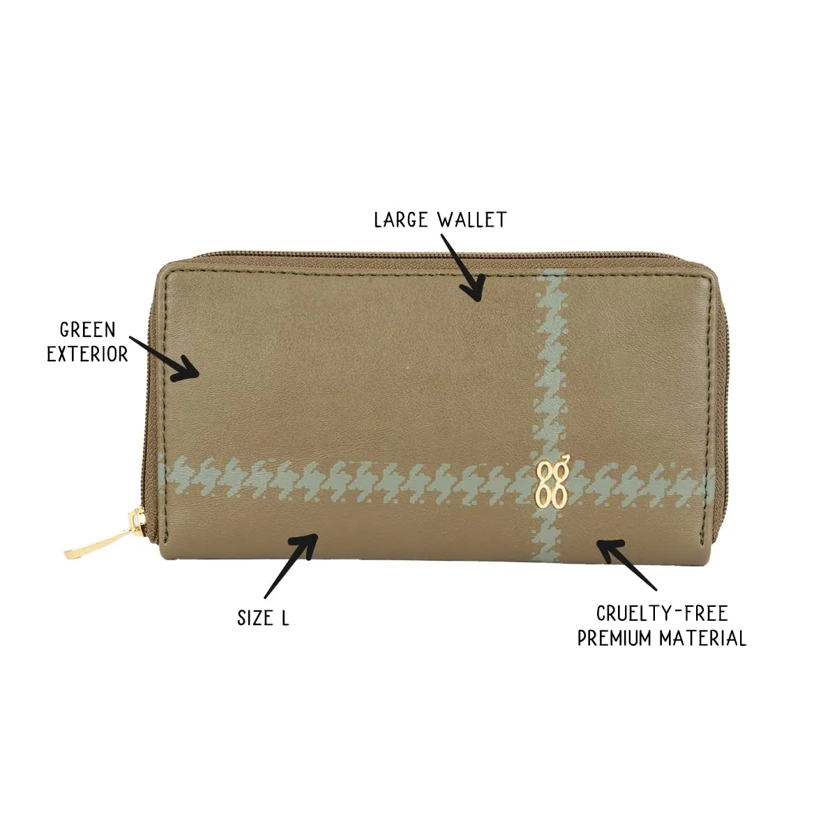 Baggit Women's Ziparound Wallet - Large (Green)