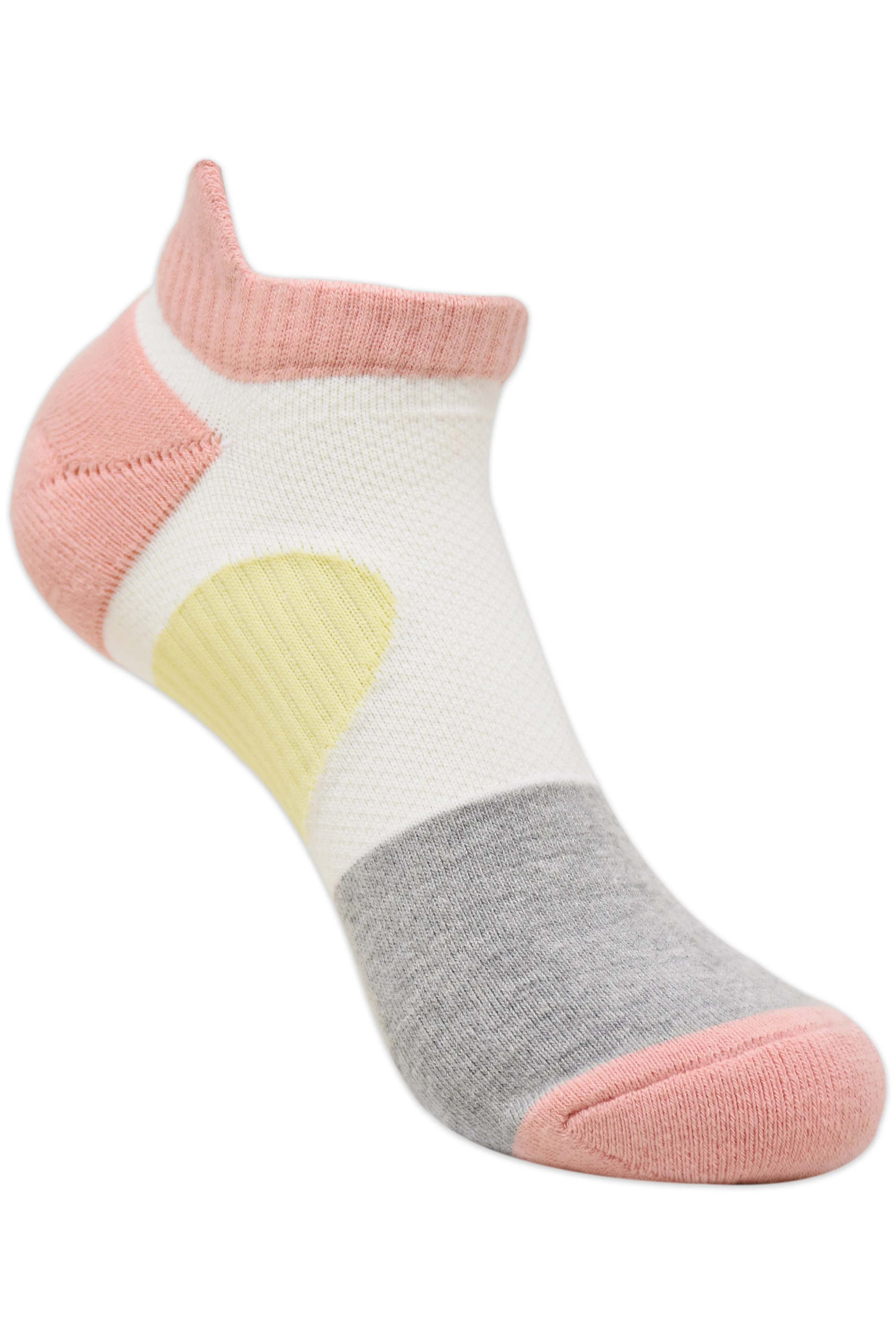 Balenzia Women's low cut skid proof, gym socks with mesh knit- Grey, Blue, Black-(Pack of 3 Pairs/1U)