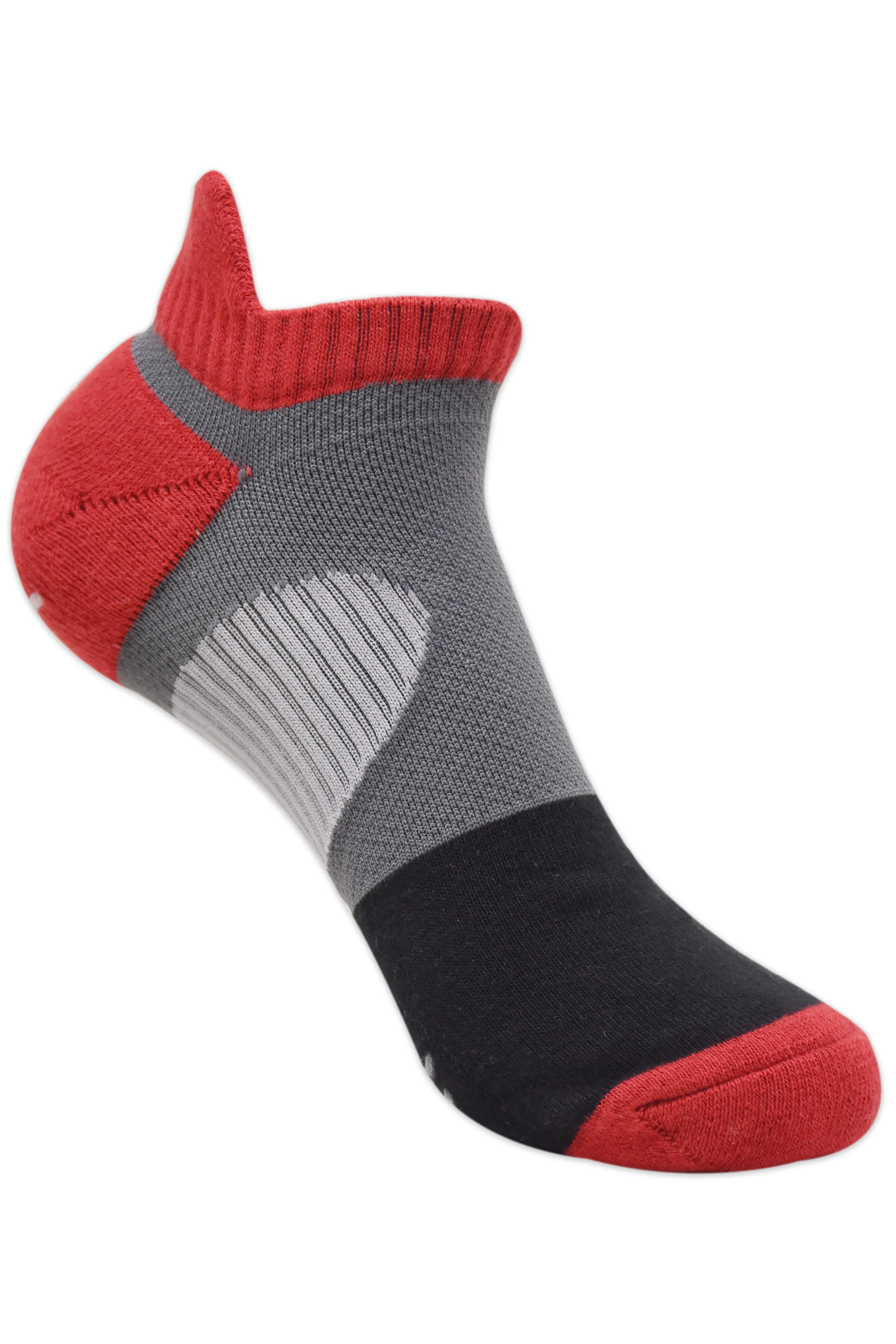 Balenzia Women's low cut skid proof, gym socks with mesh knit- Grey, Blue, Black-(Pack of 3 Pairs/1U)