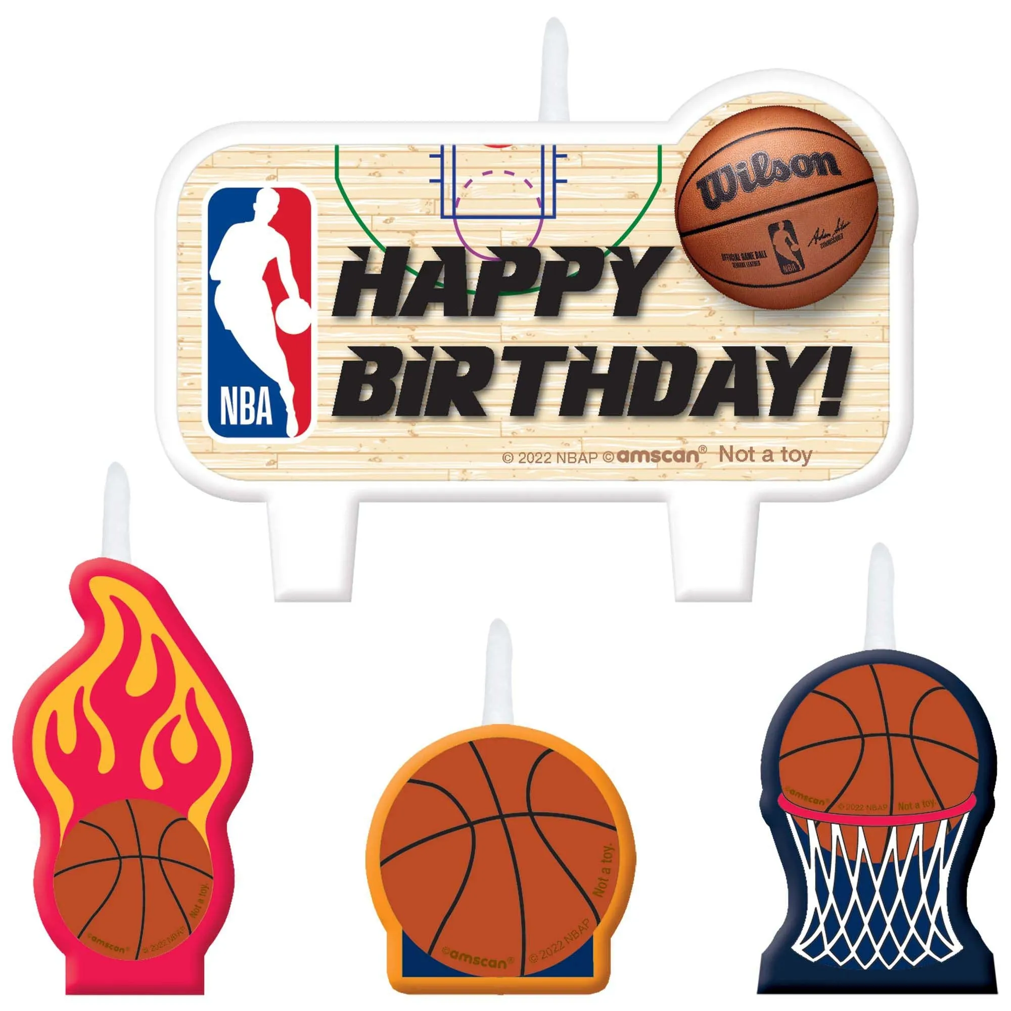Basketball NBA Candle Set, 4 Count