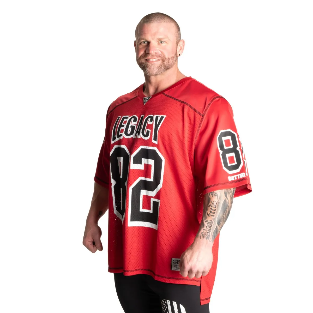 Better Bodies Legacy Football Tee - Chilli Red